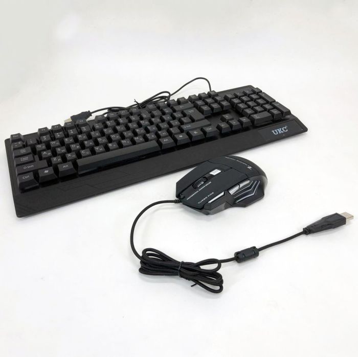 Клавиатура+мышка UKC с LED подсветкой от USB M-710, клавиатура игровая с подсветкой и мышкой