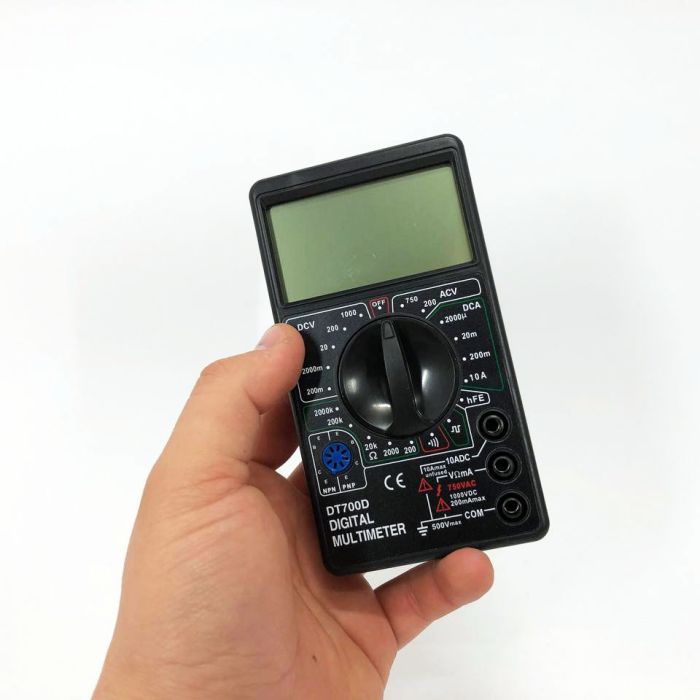Цифровой мультиметр Digital Tech DT700D большой дисплей (со звуком), мультиметр с защитой