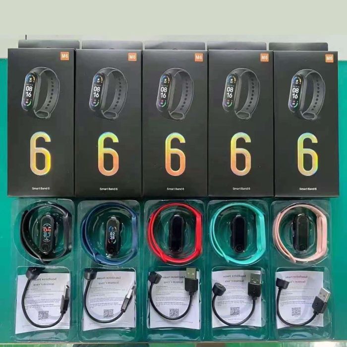 Фитнес браслет FitPro Smart Band M6 (смарт часы, пульсоксиметр, пульс). Цвет: черный
