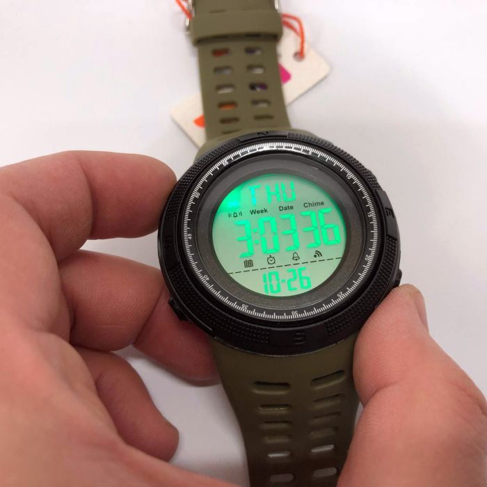 Часы наручные мужские SKMEI 1167AG ARMY GREEN, брендовые мужские часы. Цвет: зеленый