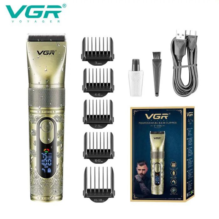 Аккумуляторная машинка для стрижки VGR V-659, Машинка для стрижки волос домашняя подстригательная