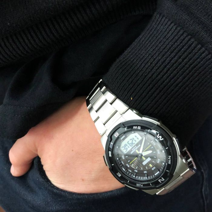 Часы наручные мужские SKMEI 1370SI, армейские часы противоударные, водонепроницаемые мужские часы