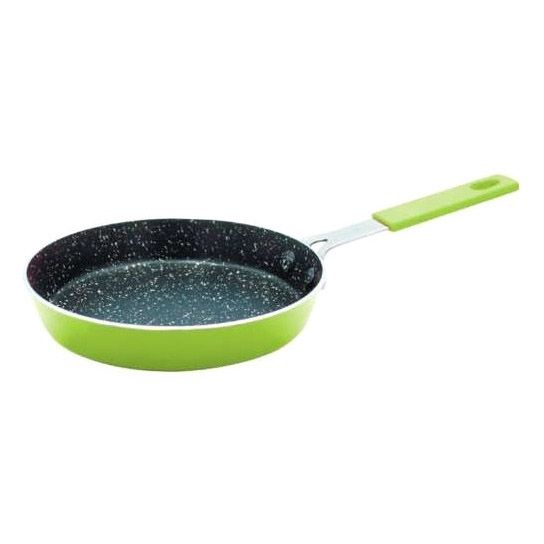 Сковорода Con Brio CB-1614 с антипригарным покрытием Eco Granite mini 16 см. Цвет: зеленый