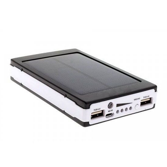 УМБ Power Bank Solar 50000 mAh мобильное зарядное с солнечной панелью и лампой. Цвет: белый