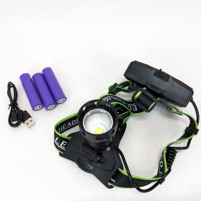 Супер мощный фонарь налобный Police BL-A14-3-P90 MICRO USB, мощный налобный фонарь для рыбалки наголовный