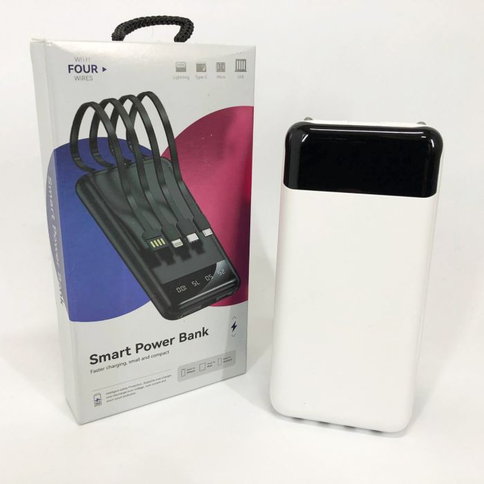 Павербанк Power Bank UKC 50000mAh Мобильная зарядка внешний аккумулятор портативный павер. Цвет: белый