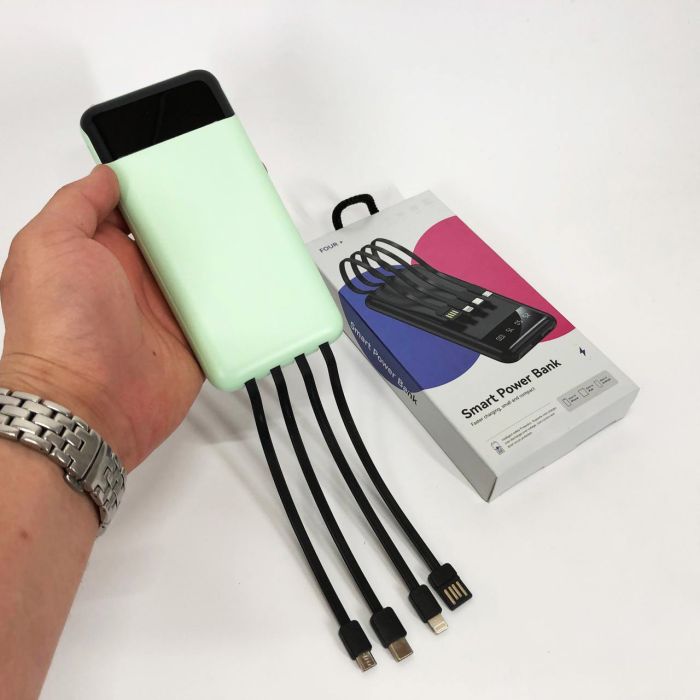 Павербанк Power Bank UKC 50000mAh Мобильная зарядка внешний аккумулятор портативный павер. Цвет: зеленый