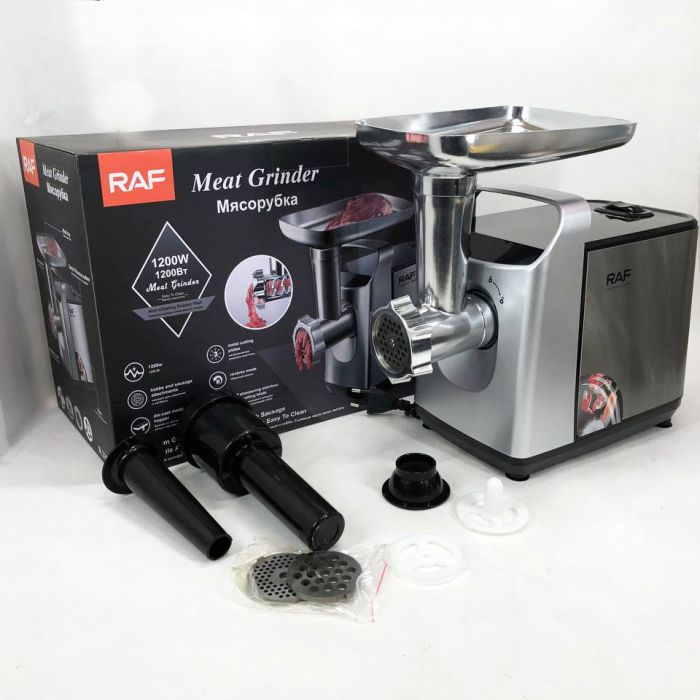 Электрическая мясорубка RAF R.3396 с функцией реверс 2500W, электромясорубка для дома