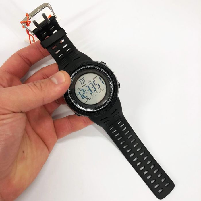 Часы наручные мужские SKMEI 2070BKWT BLACK-WHITE, водостойкие тактические часы. Цвет: черный