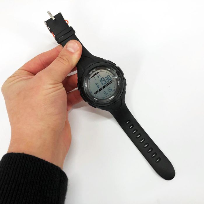 Мужские часы SKMEI 1025BK ARMY BLACK, часы тактические противоударные. Цвет: черный