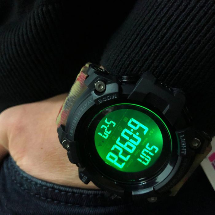 Часы наручные мужские SKMEI 1384CMRD CAMOUFLAGE, фирменные спортивные часы. Цвет: камуфляж