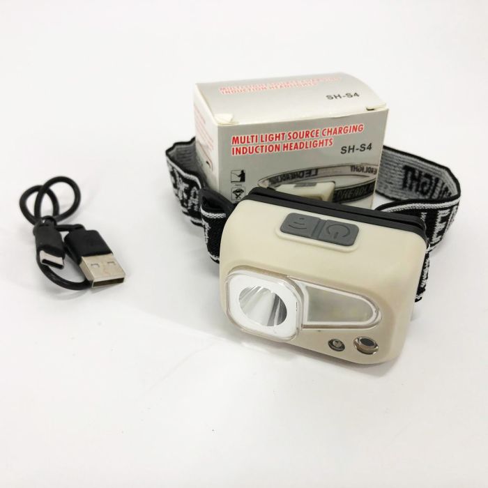 Фонарь налобный SH-S4-XPE+3SMD, Мощный аккумуляторный налобный фонарик, Налобный фонарь яркий