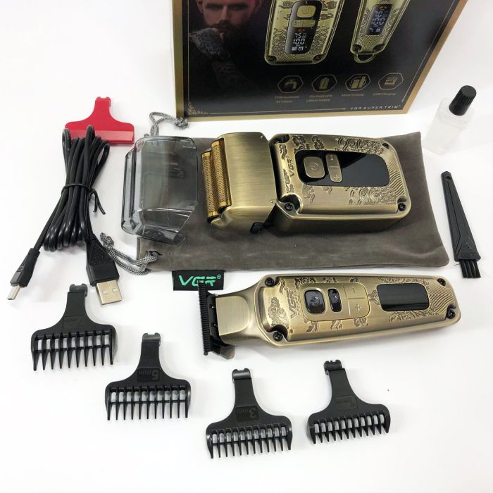Машинка для стрижки и бритья VGR V-641, Беспроводная электробритва, Машинка для стрижки головы