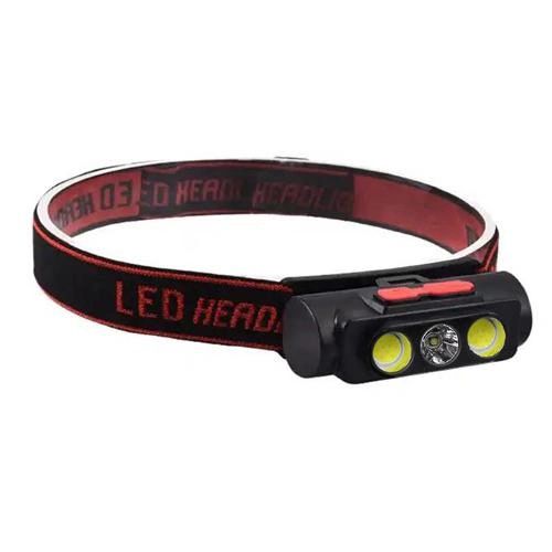 Фонарь налобный PLD-2119B-XPE+2COB(white+red), Фонарь на голову для рыбалки, Водонепроницаемый фонарик