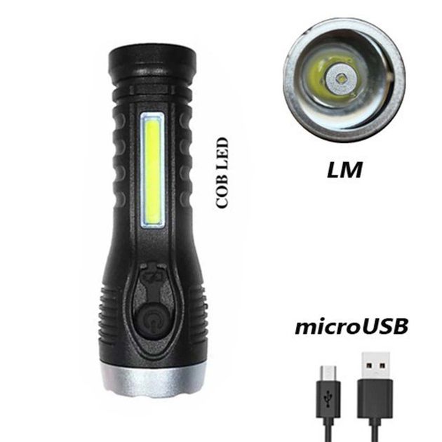 Фонарик карманный светодиодный Police BL-C136-LM+COB,  Ручной фонарь с высокой яркостью сверхмощный