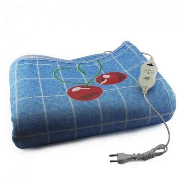 Электропростынь электрическая простынь с подогревом Electric Blanket 170х150см голубая клетка