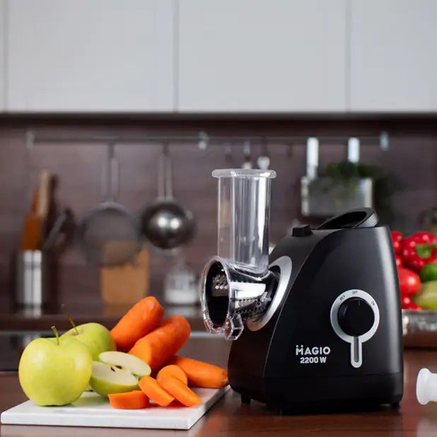 Мясорубка MAGIO MG-270 2200 Вт Мясорубка с насадками для нарезки овощей, Мясорубка электрическая для мяса