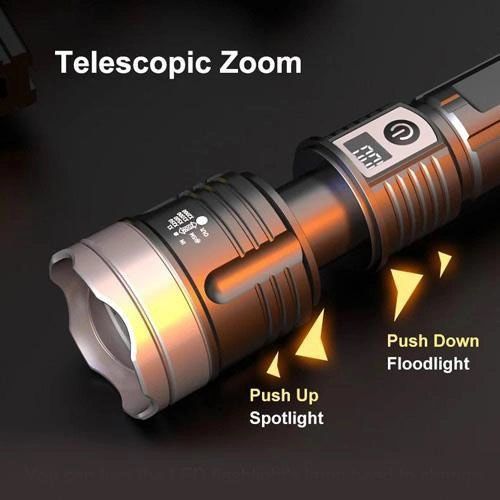 Фонарь PLD-008 WHITE LASER LED PM10-TG, power bank, Фонарик тактический аккумуляторный ручной