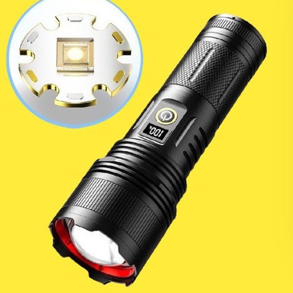 Фонарь ручной аккумуляторный PLD-503-TG powerbank, мощный аккумуляторный лед фонарик, супер яркий фонарик