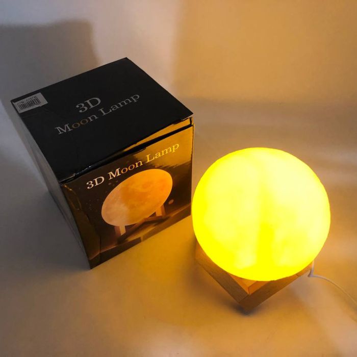 Ночник светящаяся луна Moon Lamp 13 см, Ночник для ребенка на ночь, Ночник для хорошего сна ребенка