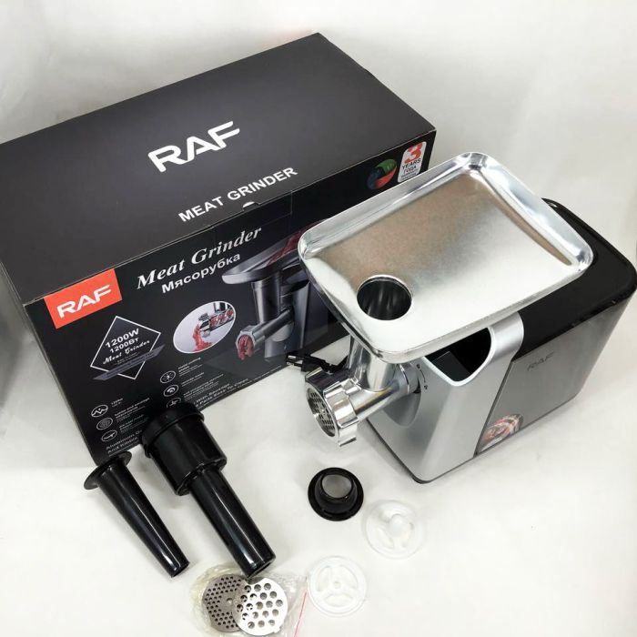 Электрическая мясорубка RAF R.3396 с функцией реверс 2500W, электромясорубка для дома