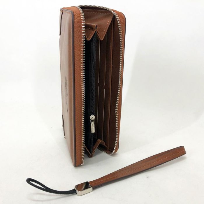 Кошелек кожаный мужской Baellerry leather brown, кошелек мужской для карточек. Цвет: коричневый