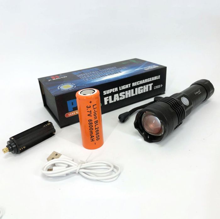 Фонарь аккумуляторный X-Balog BL-B88-P90, яркий фонарик, качественный фонарик, мощный ручной фонарик