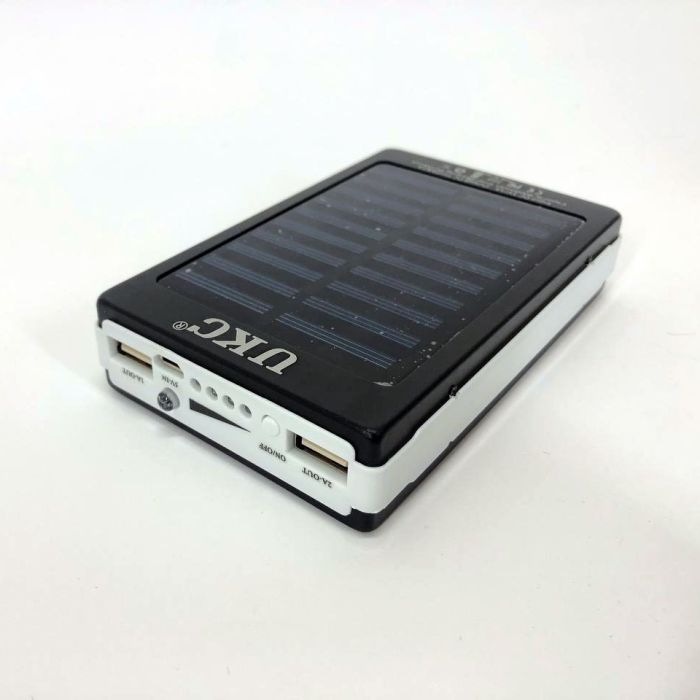 УМБ Power Bank Solar 50000 mAh мобильное зарядное с солнечной панелью и лампой. Цвет: белый