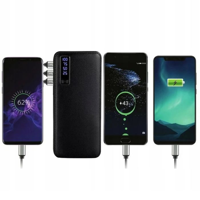 Портативное Зарядное Устройство Павербанк 50000 mAh 3хUSB Power Bank Smart Tech. Цвет: черный