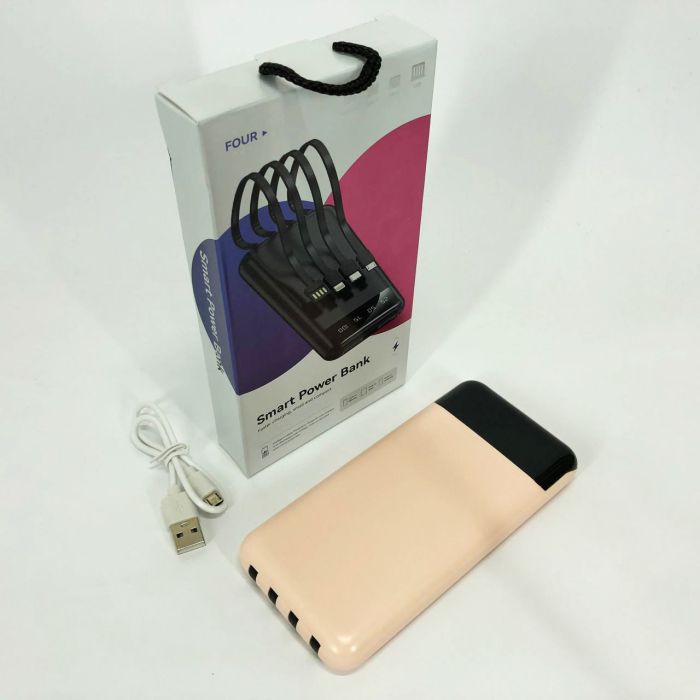 Павербанк Power Bank UKC 50000mAh Мобильная зарядка внешний аккумулятор портативный павер. Цвет: розовый