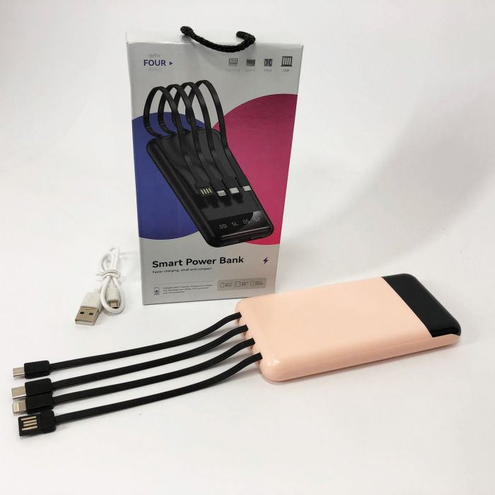 Павербанк Power Bank UKC 50000mAh Мобильная зарядка внешний аккумулятор портативный павер. Цвет: розовый