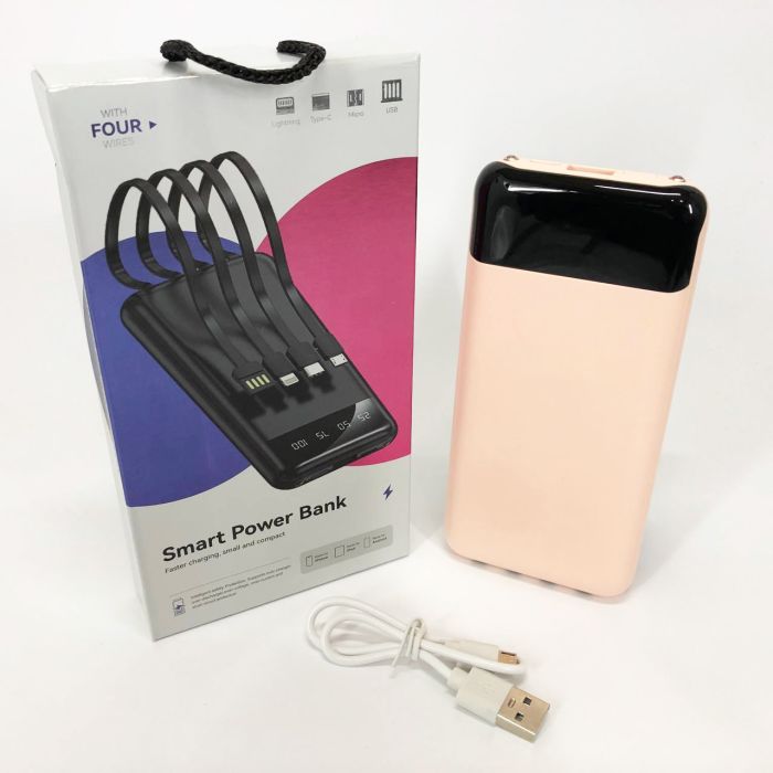 Павербанк Power Bank UKC 50000mAh Мобильная зарядка внешний аккумулятор портативный павер. Цвет: розовый