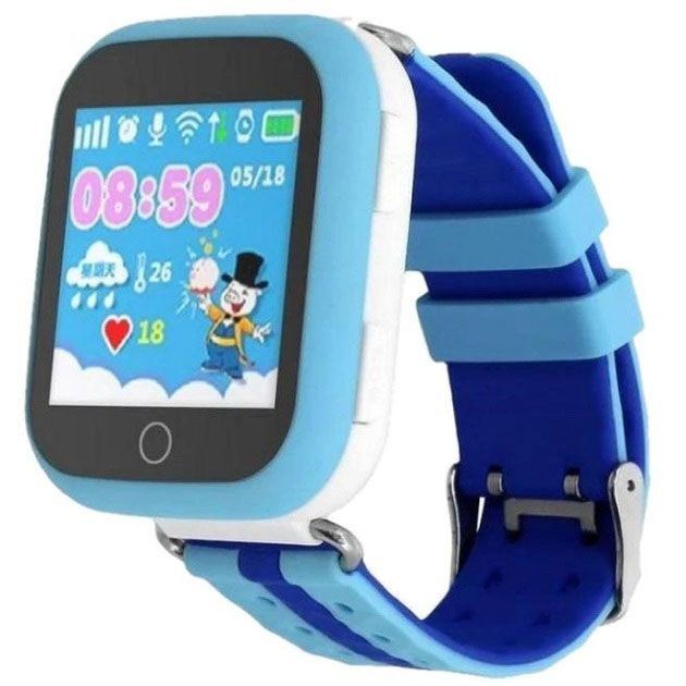 Детские умные часы с GPS Smart baby watch Q750 Blue, смарт часы-телефон c сенсорным экраном и играми