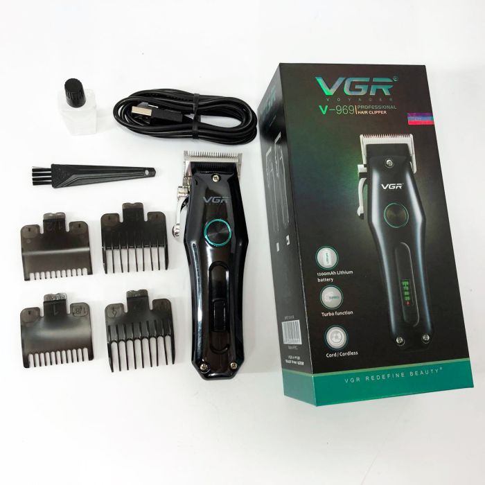 Аккумуляторная машинка для стрижки волос VGR V-969, Машинка для стрижки волос домашняя