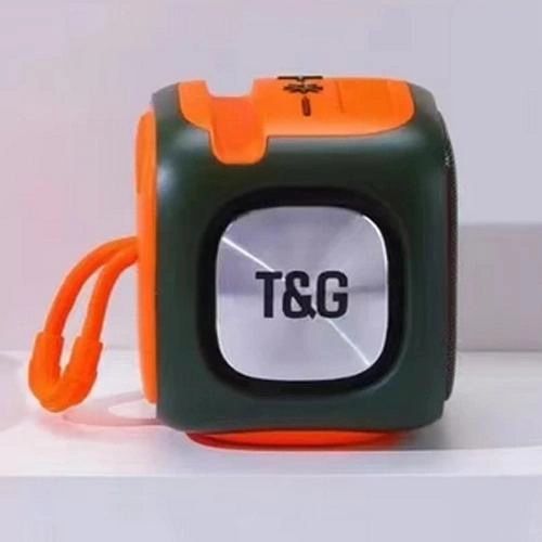 Портативная Bluetooth колонка TG359 7W с RGB подсветкой, аккумуляторная колонка для музыки. Цвет: зеленый