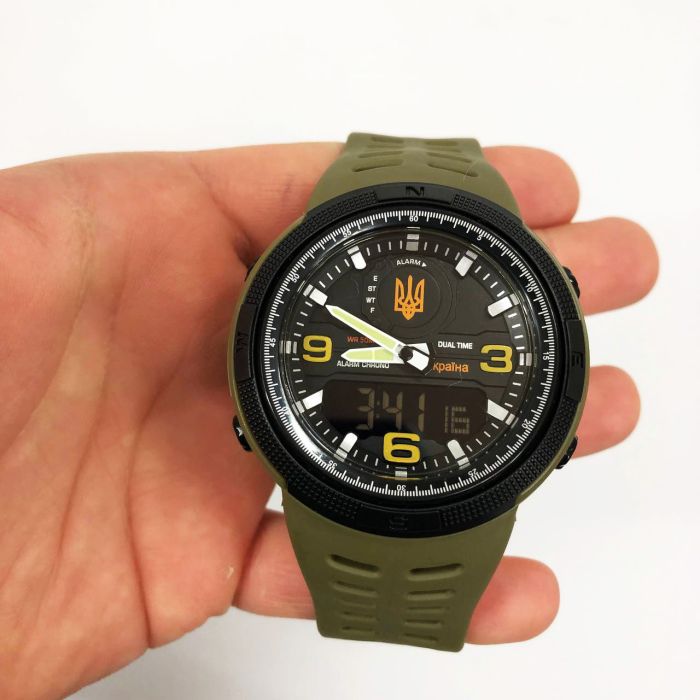 Часы наручные мужские SKMEI 5561/1655AGBK, Противоударные часы, Часы для военнослужащих