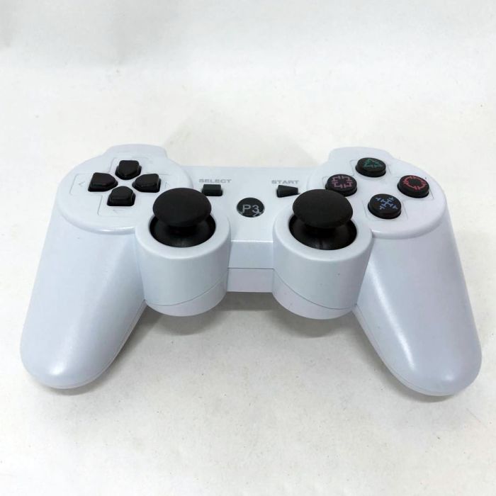 Игровой беспроводной геймпад Doubleshock PS3/PC аккумуляторный джойстик с функцией вибрации. Цвет: белый