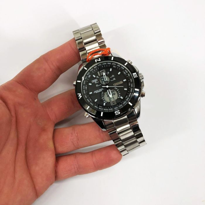 Часы наручные мужские SKMEI 1670SIWT SILVER-WHITE, часы тактические противоударные. Цвет: серебряный
