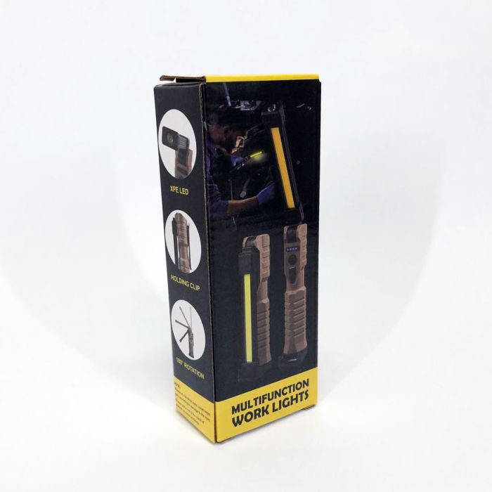 Светодиодный фонарь Power Bank кемпинг WL-08 XPE + COB, красный + белый + желтый, магнит, крючок