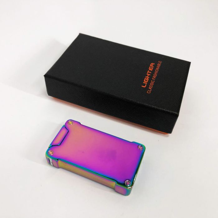Дуговая электроимпульсная зажигалка с USB-зарядкой фонариком LIGHTER HL-437. Цвет: хамелеон