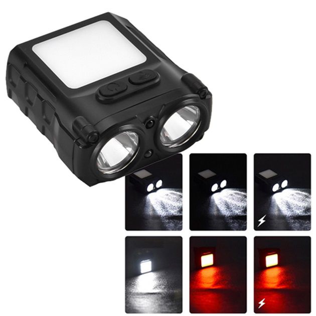 Фонарь налобный SH-T808-2XPE-20SMD-white/red с датчиком движения, мощный налобный фонарь для рыбалки