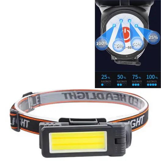 Фонарь WORKLIGHT 2 в 1 5305-COB(WHITE+YELLOW), Мощный фонарь для рыбалки, Мощный фонарь на голову