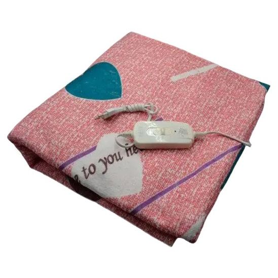 Электропростынь электрическая простынь с подогревом Electric Blanket 150х120см сердечка