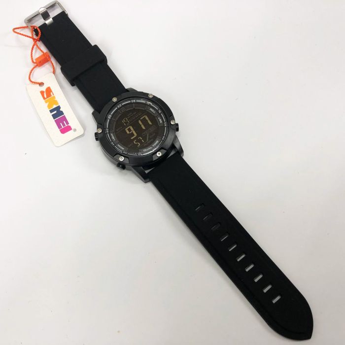 Часы наручные мужские SKMEI 1762BK BLACK, Мужские армейские водостойкие тактические часы. Цвет: черный