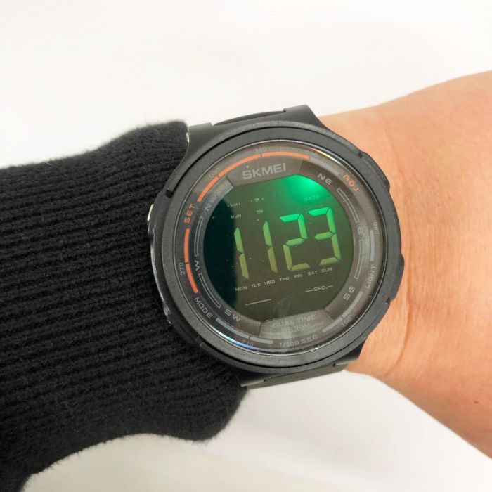 Часы наручные мужские SKMEI 1841BK BLACK, для военнослужащих, тактические противоударные. Цвет: черный