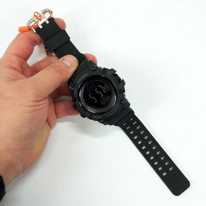 Часы наручные мужские SKMEI 1356BK BLACK, фирменные спортивные часы. Цвет: черный