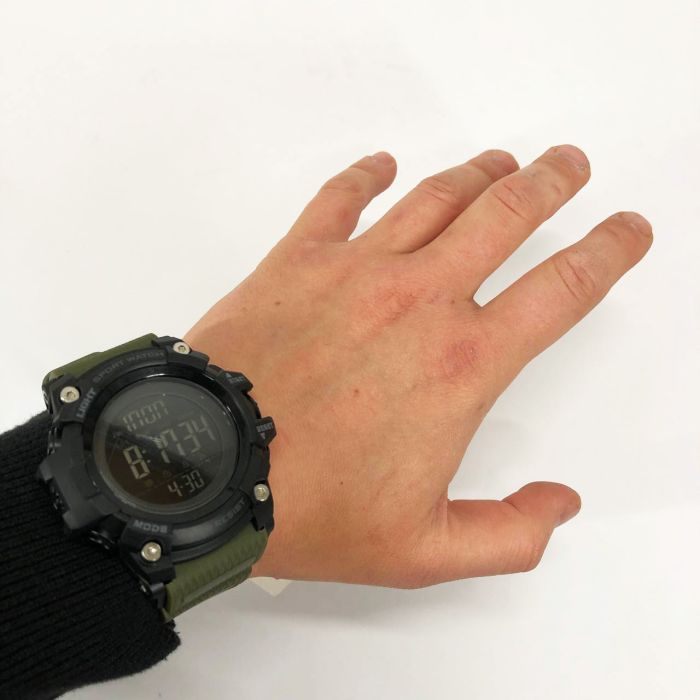 Часы наручные мужские SKMEI 1384AG ARMY GREEN, часы тактические противоударные. Цвет: зеленый