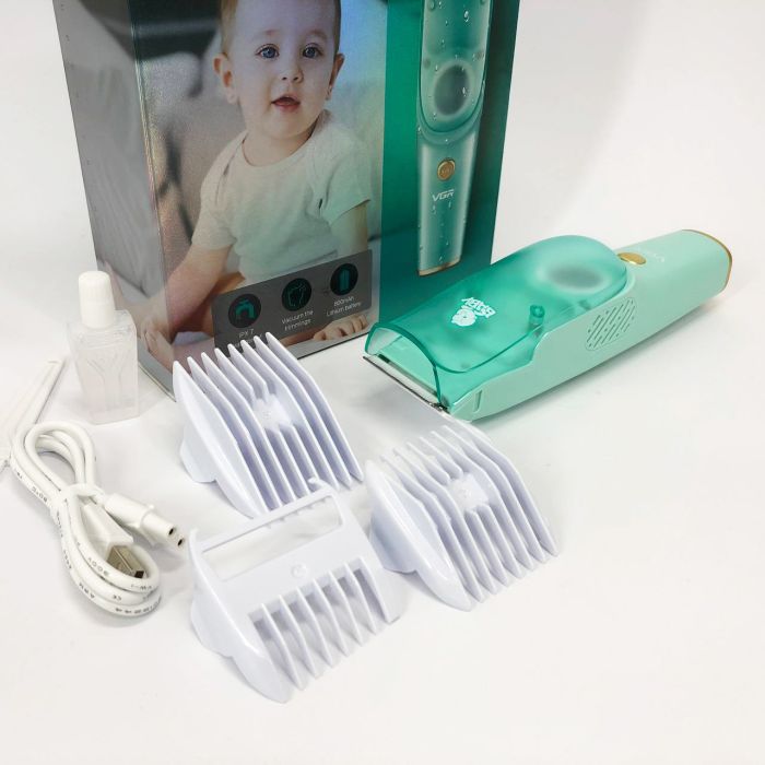 Машинка с вытяжкой для стрижки детей и младенцев VGR V-151 Baby со сменными насадками