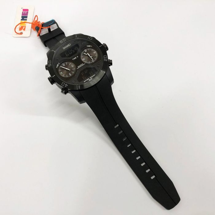 Часы наручные мужские SKMEI 1355BK, противоударные часы, часы для военнослужащих. Цвет: черный