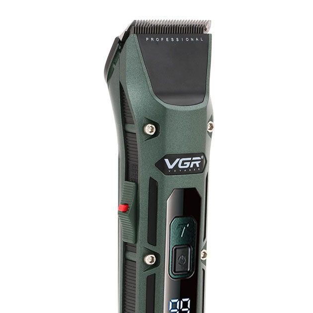 Аккумуляторная беспроводная машинка для стрижки волос VGR V-696 с LED дисплеем и ТУРБО режимом